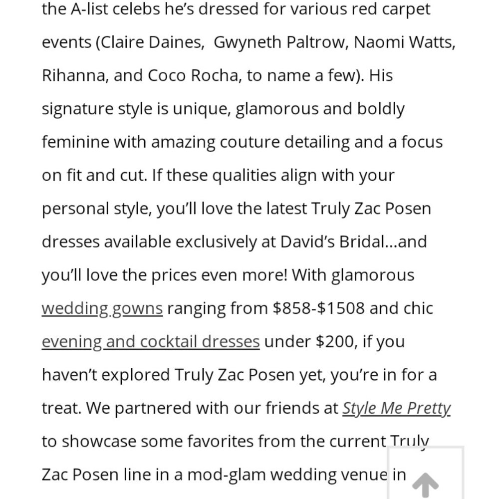 Truly Zac Posen wedding dress size 8 never worn